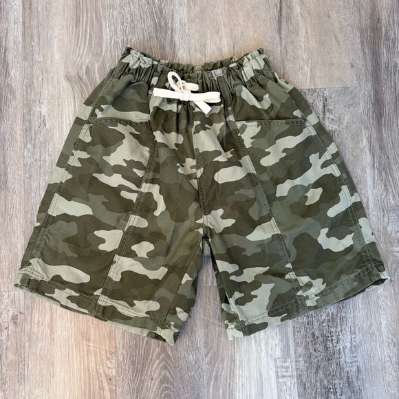 aerie Pants - Aerie Camouflage Drawstring Cargo Shorts - Green Camo Size XS